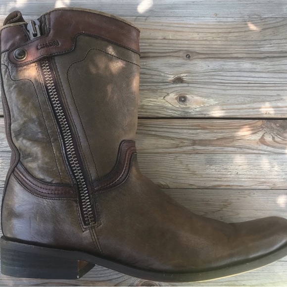 Urban boot for men in bovine leather,hand painted vintage look,leather sole - Picture 2 of 10